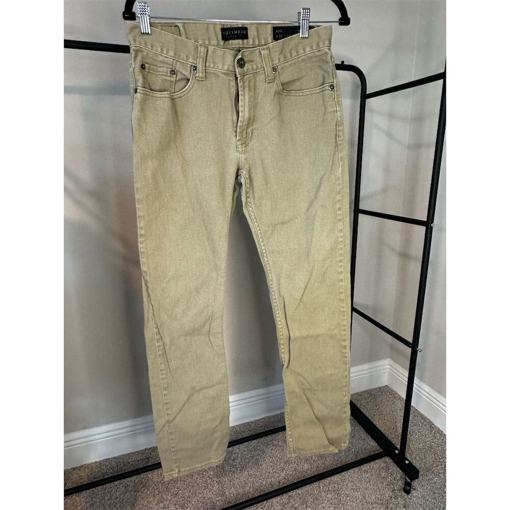 Bullhead Denim Co. Men's Slim Fit Jeans W30 L32 Beige Khaki